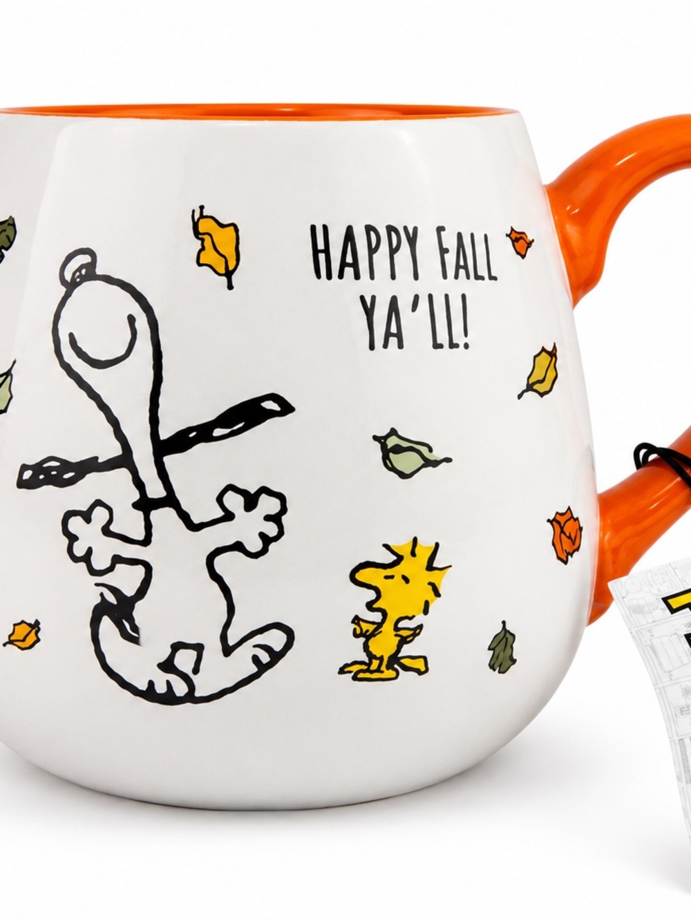 Peanuts White and Orange Snoopy & Woodstock Fall Mug